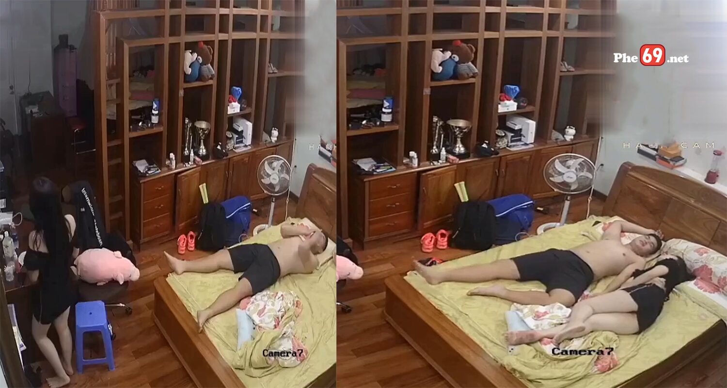 Hack camera cặp vợ chồng chịch bất chấp giờ giấc, cô vợ mặc váy kiểu này chịu sao nổi